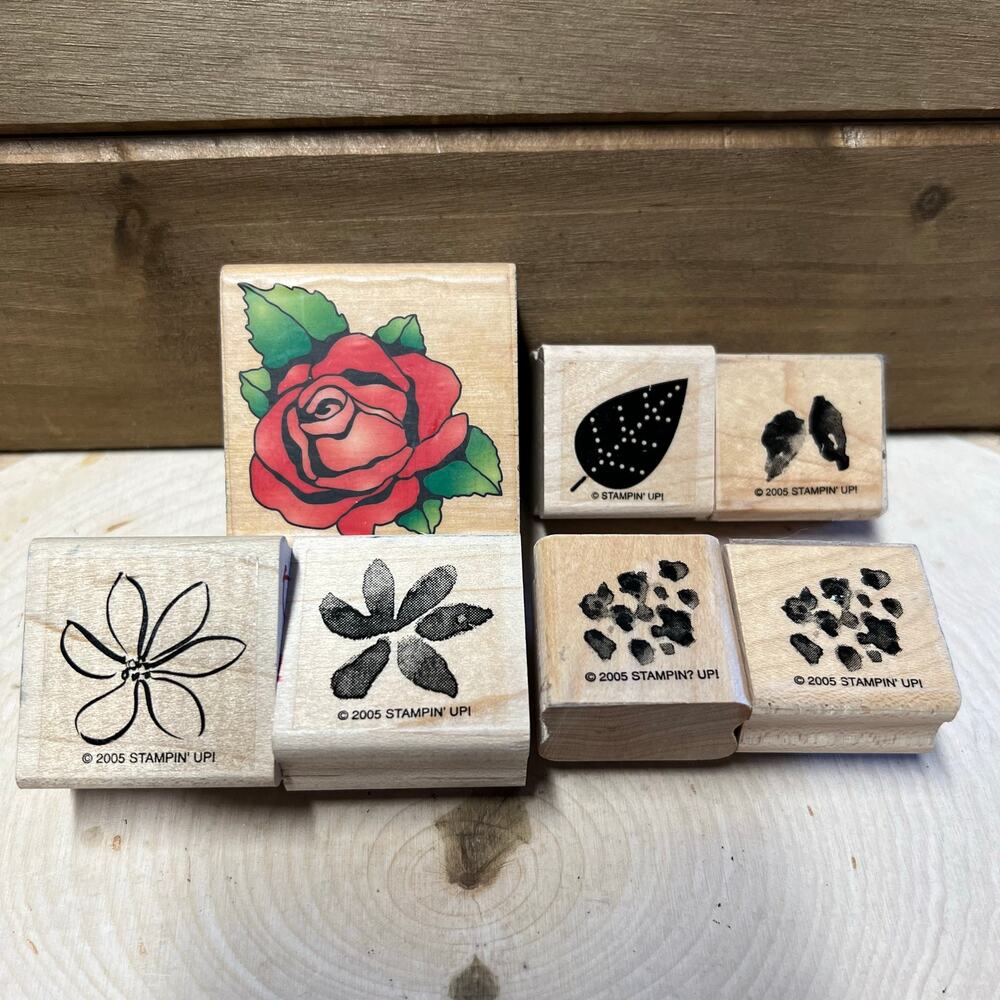 Rubber Stamps: Mixed Flower Lot